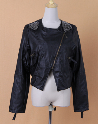 外贸服装批发、广州女装批发、韩版PU皮夹克短外套_服装服饰_世界工厂网中国产品信息库