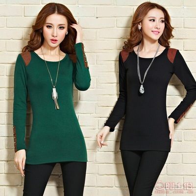 【8C-111冬季中长款加绒加厚打底衫女上衣外穿保暖修身显瘦长袖包臀连6388】深圳市南山区七彩纷服饰批发商行 - 产品库