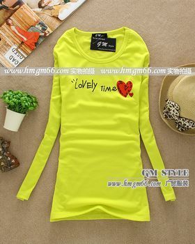 韩版女装小衫批发秋冬季长袖T恤批发_服装服饰_世界工厂网